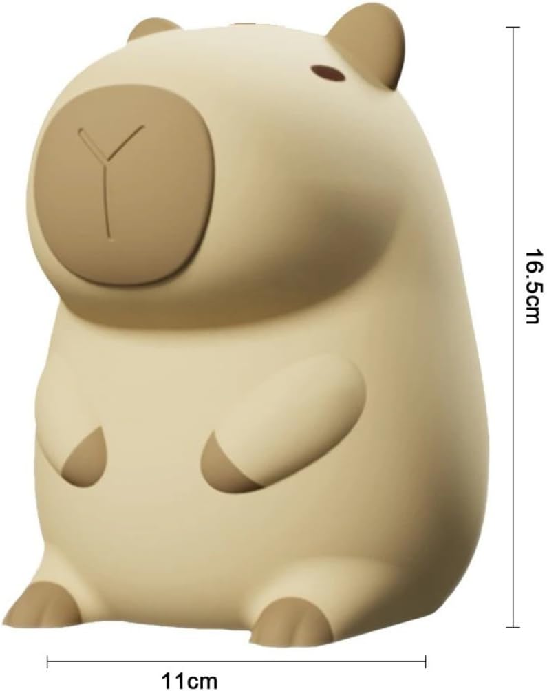 LUMINÁRIA DE SILICONE CAPIVARA - LUZ NOTURNA LED RECARREGÁVEL