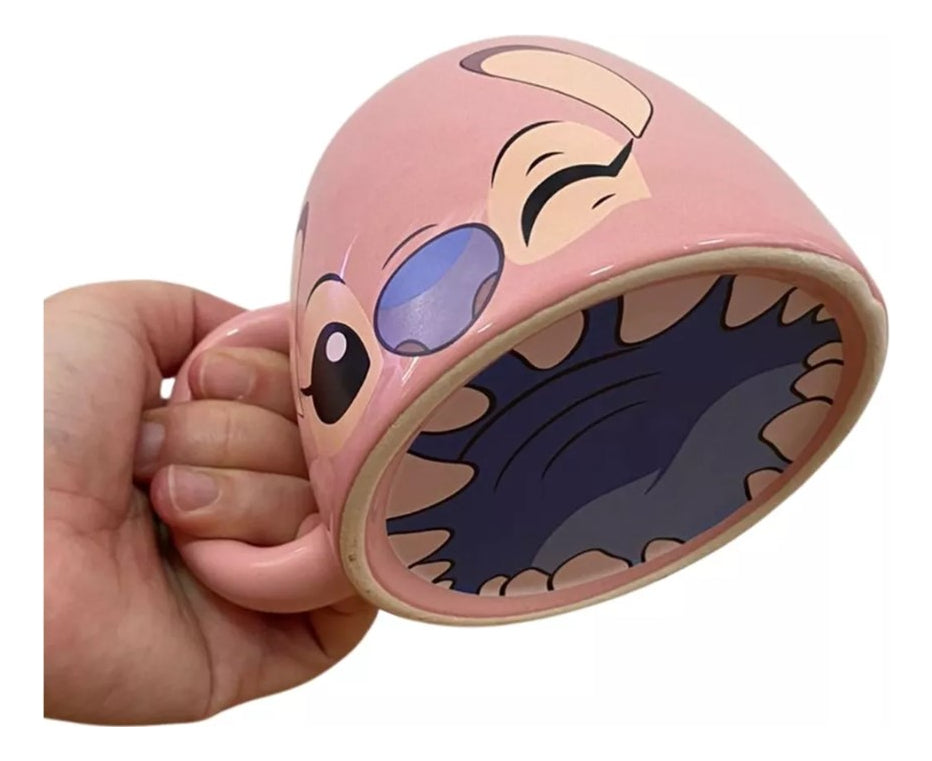 CANECA ORNAMENTO DECORATIVO ANGEL STITCH ZONACRIATIVA 450ML