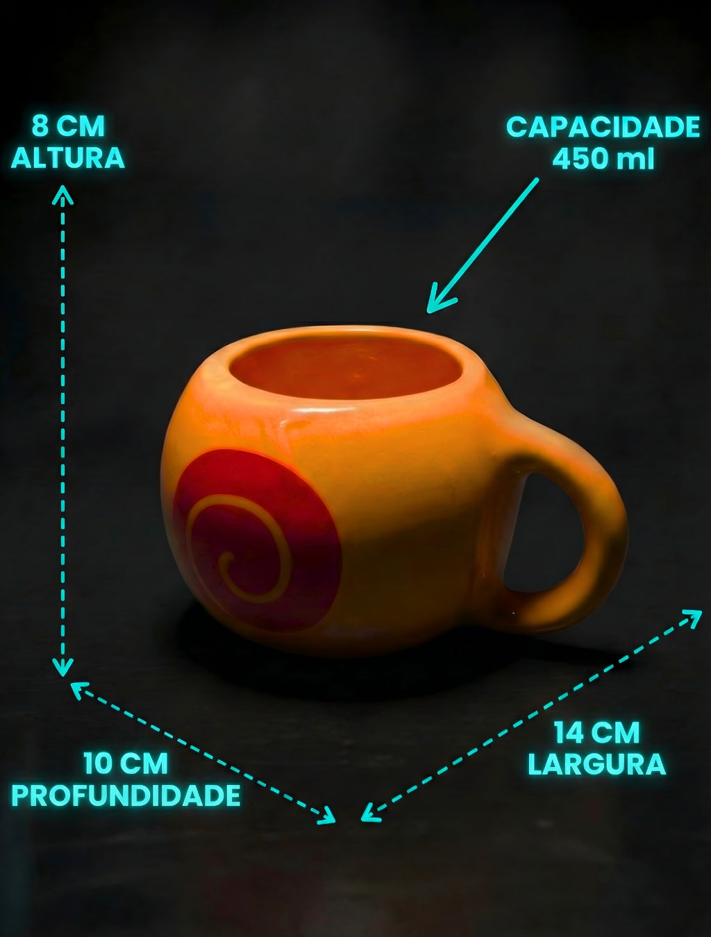 CANECA NARUTO UZUMAKI, ARTE PREMIUM, EDIÇÃO ESPECIAL, COLECIONADORES